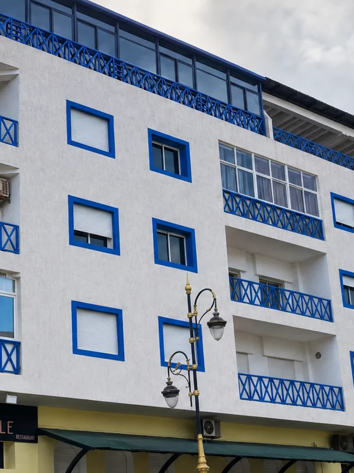 Détail des fenêtres bleues